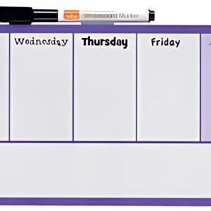 nobo Tableau blanc planning hebdomadaire, (L)360 x (H)140 mm