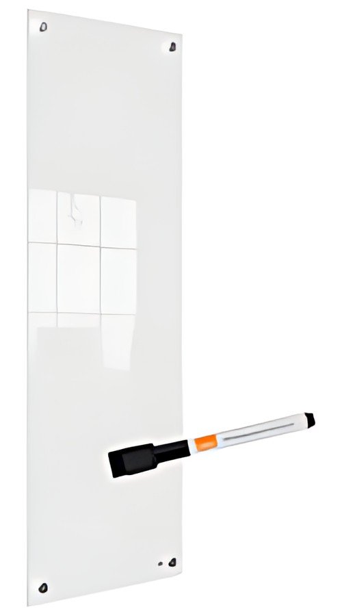 nobo Tableau blanc en verre/bloc-notes, (L)300 x (H)900 mm