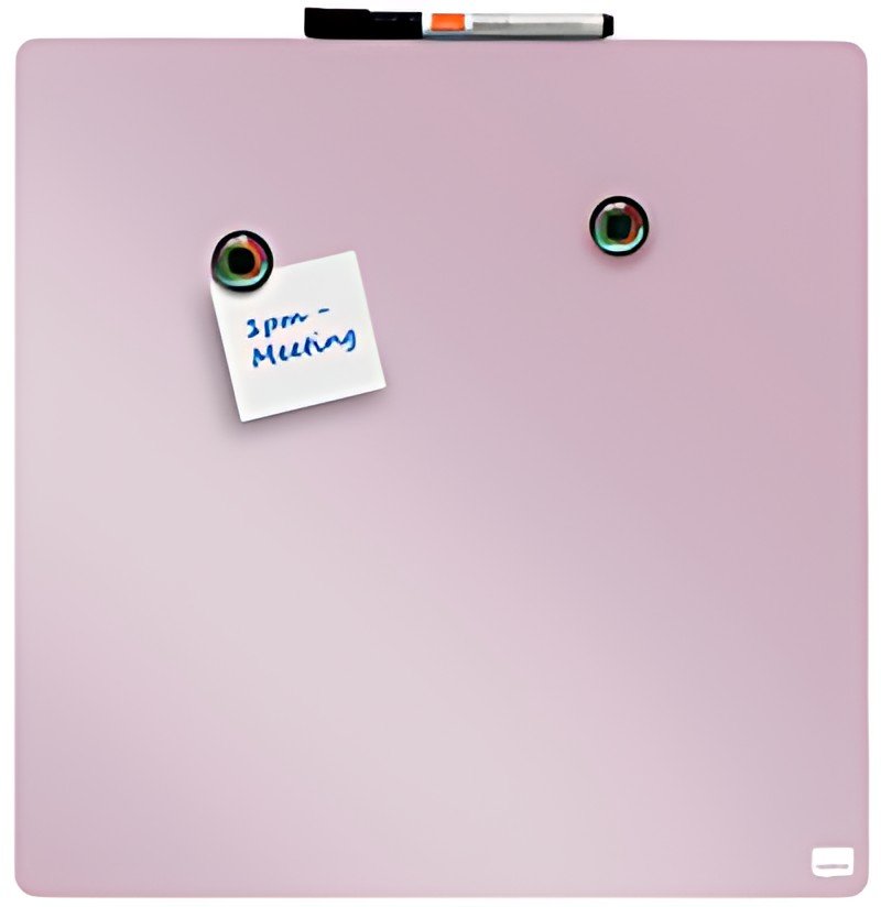 nobo Tableau mémo carré, (L)360 x (H)360 mm, rose