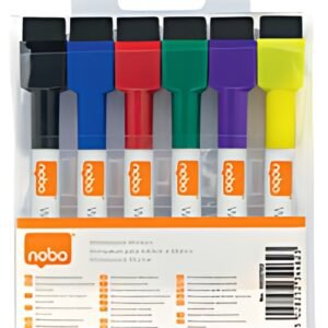 nobo Marqueur pour tableau blanc, pointe ogive, étui de 6