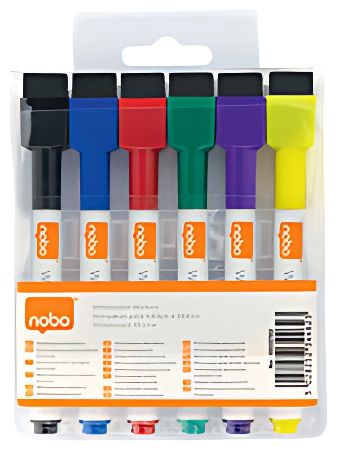 nobo Marqueur pour tableau blanc, pointe ogive, étui de 6