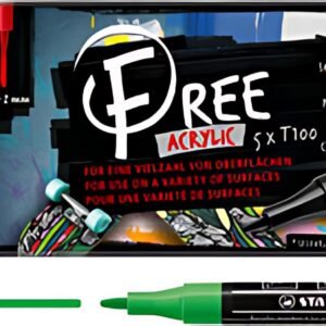 STABILO Marqueur acrylique FREE T100, set de 5 "Spring"