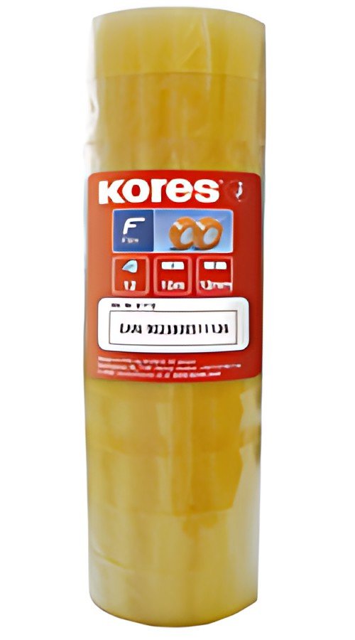 Kores Ruban adhésif TUBE 19 mm x 33 m, transparent
