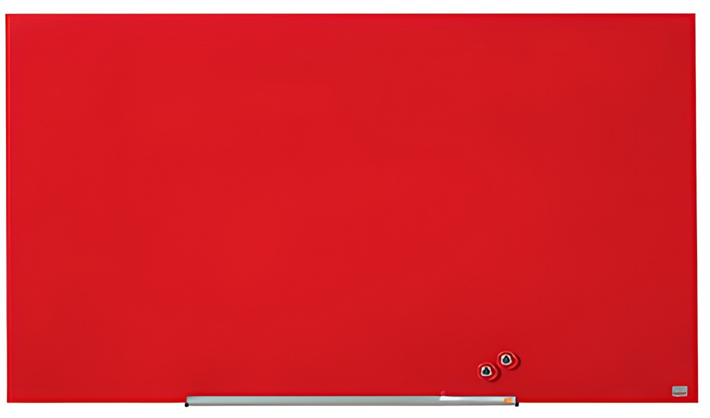 nobo Tableau en verre Impression Pro Widescreen, 31", rouge