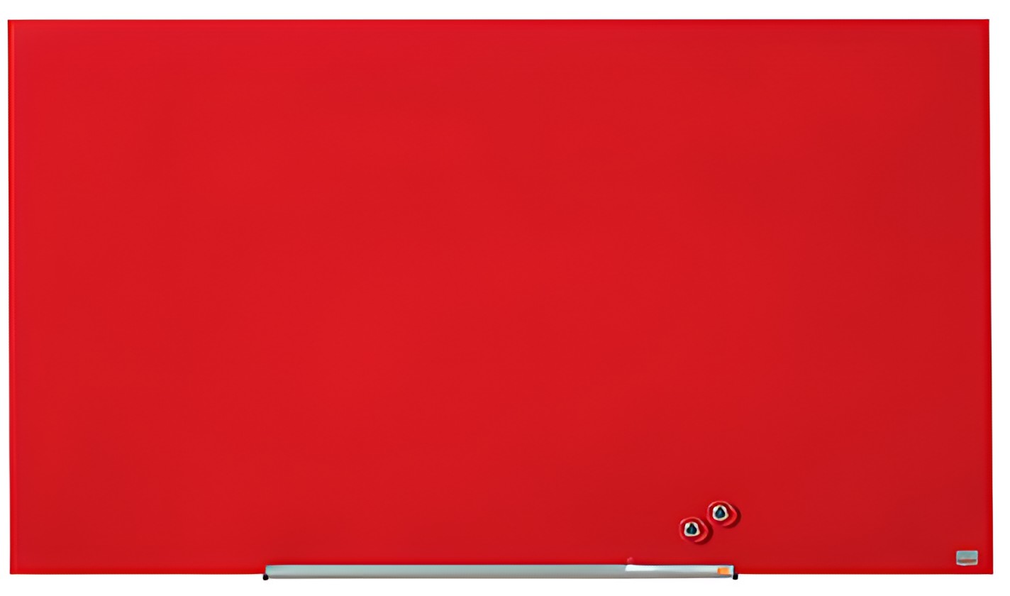 nobo Tableau en verre Impression Pro Widescreen, 45", rouge
