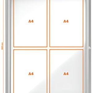 nobo Vitrine d'affichage Premium Plus, fond en métal, 12x A4