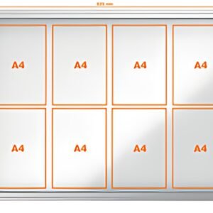 nobo Vitrine, porte coulissante, surface d'affichage en