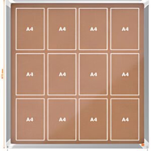 nobo Vitrine d'affichage Premium Plus, fond en liège, 12x A4