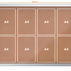 nobo Vitrine d'affichage Premium Plus, fond en liège, 18x A4