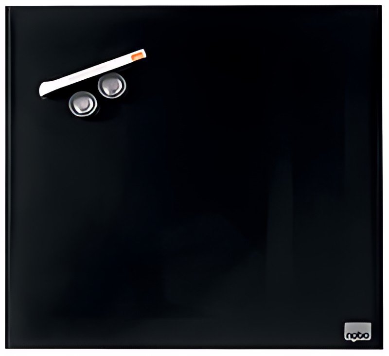 nobo Tableau magnétique en verre, (L)450 x (H)450 mm, noir