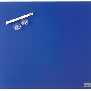 nobo Tableau magnétique en verre, (L)450 x (H)450 mm, bleu
