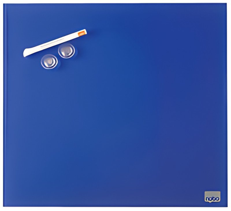 nobo Tableau magnétique en verre, (L)450 x (H)450 mm, bleu