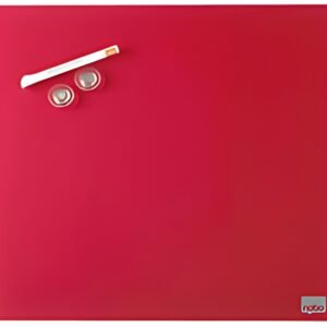 nobo Tableau magnétique en verre, (L)450 x (H)450 mm, rouge