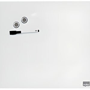 nobo Tableau magnétique en verre, (L)450 x (H)450 mm, blanc