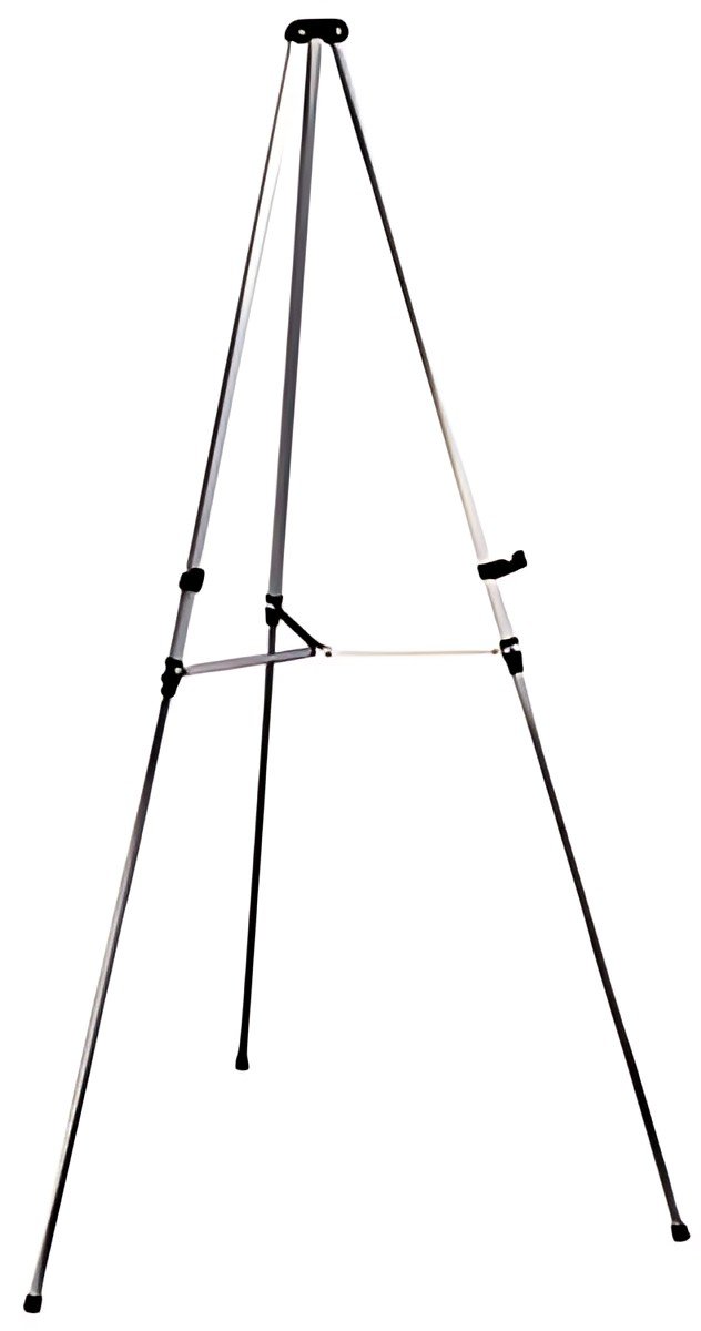 nobo Présentoir téléscopique pour tableau, aluminium blanc