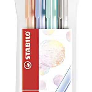 STABILO Stylo-feutre pointMax, étui plastique de 4, Pastell