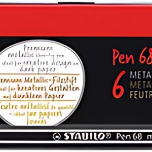STABILO Feutre Pen 68 metallic, étui en métal de 6