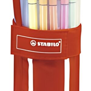 STABILO Feutre Pen 68, trousse enroulable de 30 "Rayures"