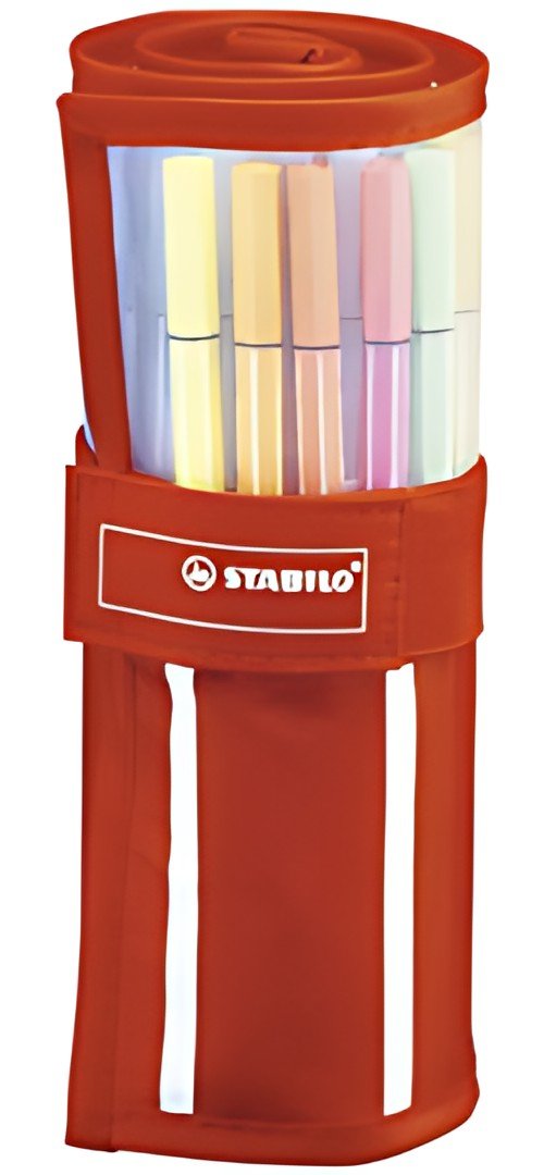 STABILO Feutre Pen 68, trousse enroulable de 30 "Rayures"