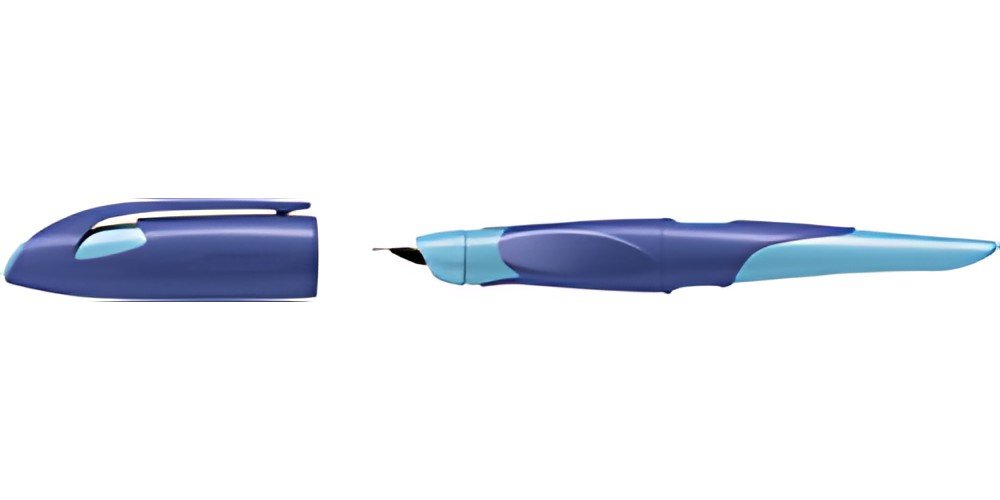 STABILO Stylo plume EASYbirdy L, gauchers, bleu/azur