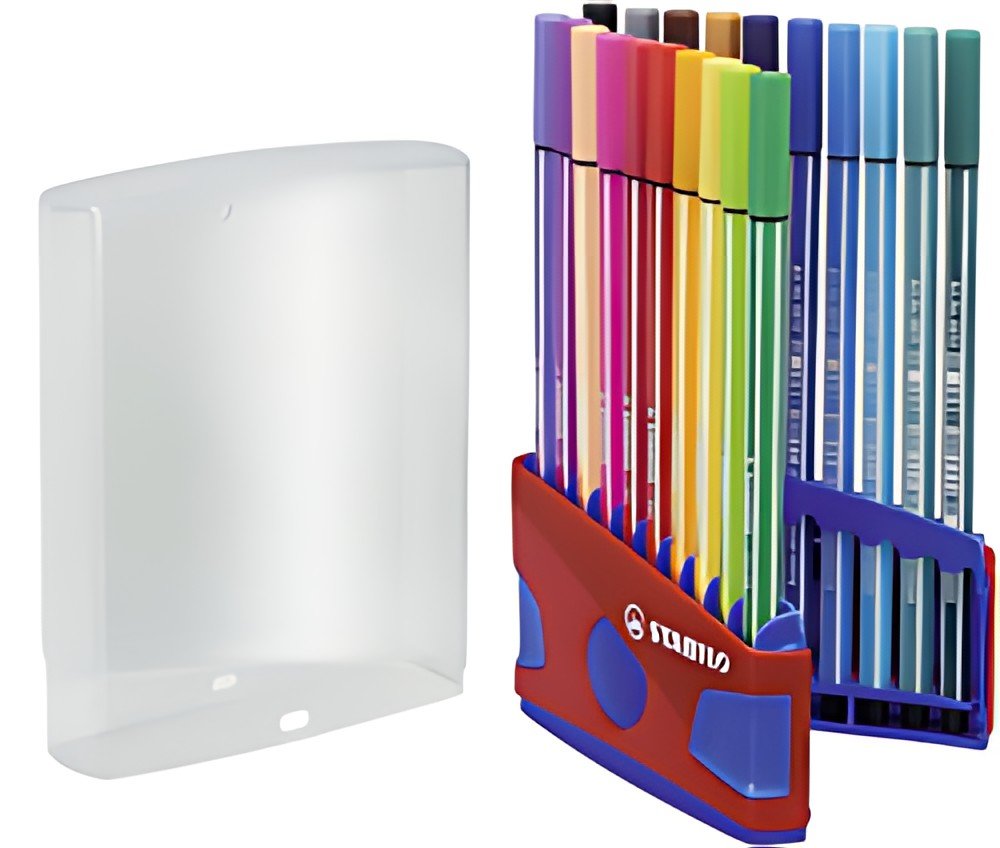 STABILO Stylo feutre Pen 68, ColorParade de 20, gris/rose