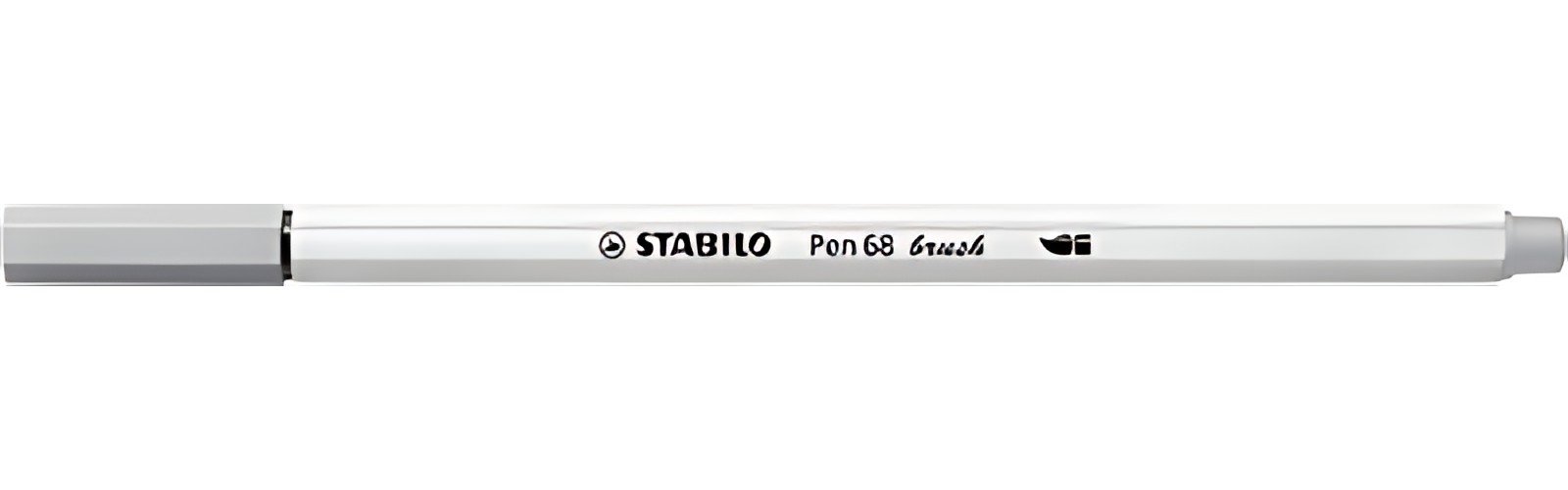 STABILO Feutre pinceau Pen 68 brush, gris moyen
