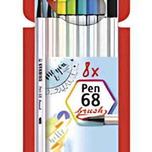 STABILO Feutre pinceau Pen 68 brush, étui en carton de 8