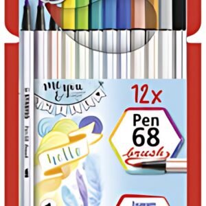 STABILO Feutre pinceau Pen 68 brush, étui en carton de 12