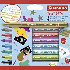 STABILO Feutre de coloriage Trio Deco, étui en carton de 8