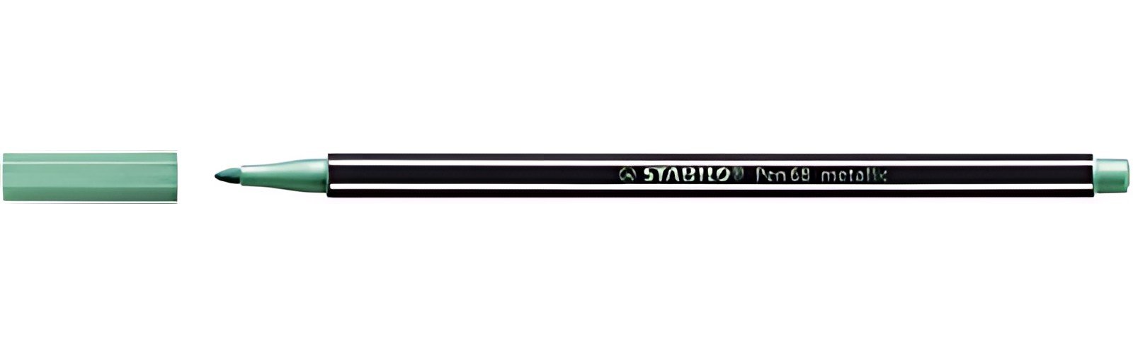 STABILO Stylo feutre Pen 68 metallic, vert clair métallisé