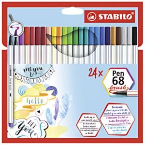 STABILO Feutre pinceau Pen 68 brush, étui en carton de 24