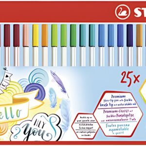 STABILO Feutre pinceau Pen 68 brush, étui en métal de 25
