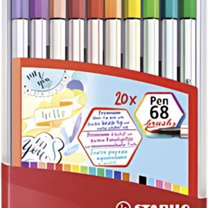 STABILO Feutre de dessin Pen 68 brush, ColorParade de 20