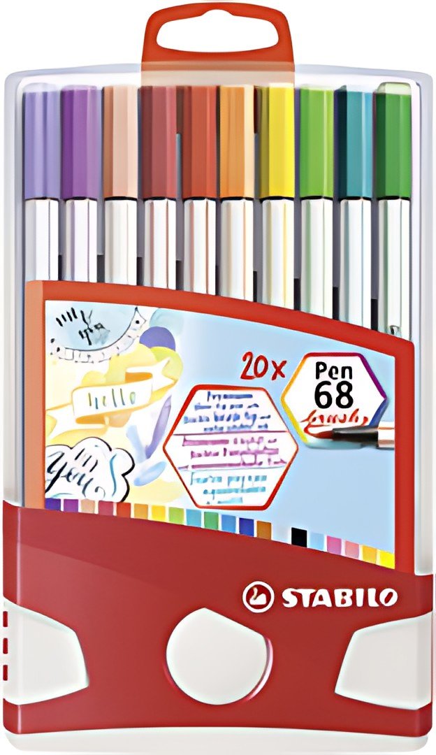 STABILO Feutre de dessin Pen 68 brush, ColorParade de 20