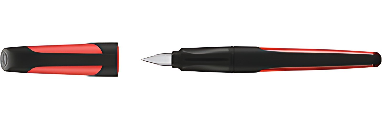 STABILO Stylo plume EASYbuddy M, noir/corail