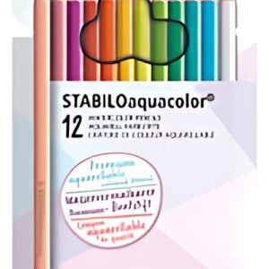 STABILO Crayon de couleur aquacolor Pastellove, étui de 12