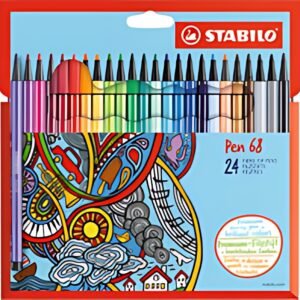 STABILO Feutre Pen 68, étui en carton de 24