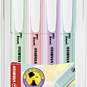 STABILO Surligneur swing cool Pastel Edition, étui PET de 4