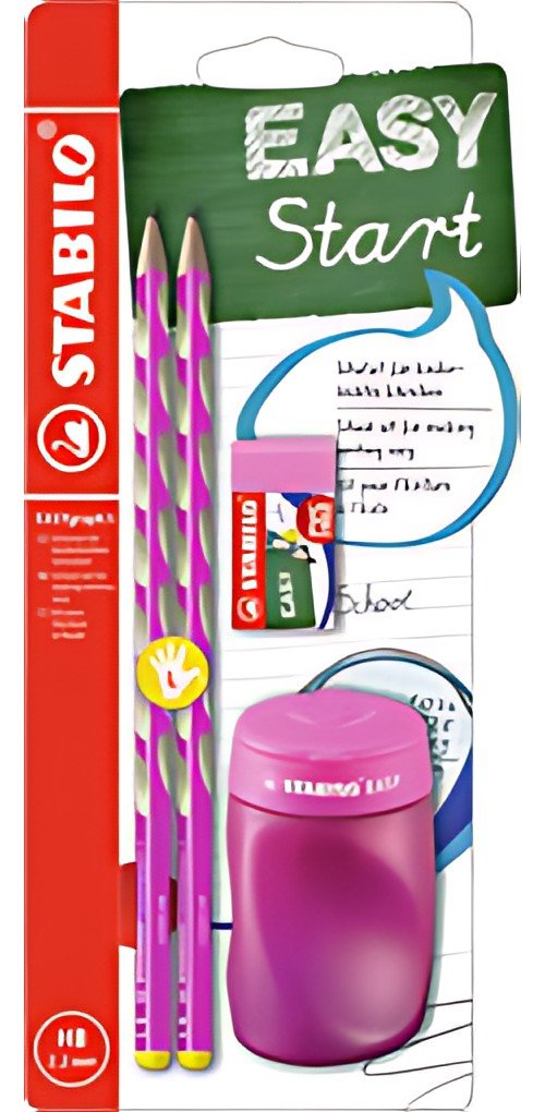 STABILO Kit d'écriture école EASYgraph "S", gaucher, rose