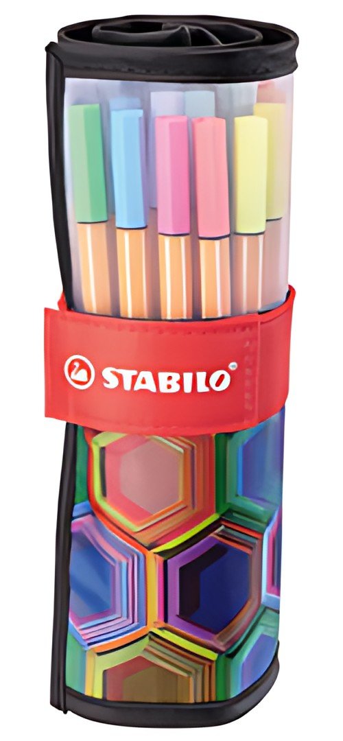 STABILO Feutre point 88, rollerset de 25 décor ARTY