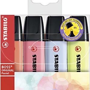 STABILO Surligneur BOSS ORIGINAL Pastel, étui en PET de 4