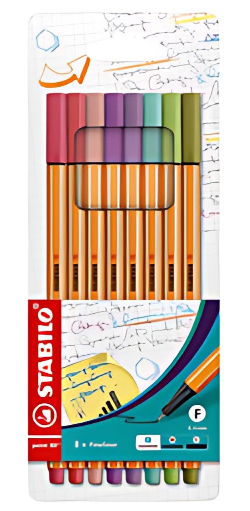 STABILO Feutre à pointe fine point 88, étui carton de 8