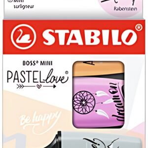 STABILO Surligneur BOSS MINI Pastellove 2.0,étui carton de 3