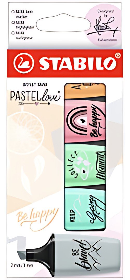 STABILO Surligneur BOSS MINI Pastellove 2.0,étui carton de 5