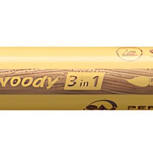 STABILO Crayon multi-talents woody 3en1, rond, jaune pastel