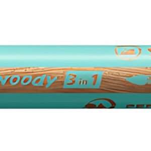 STABILO Crayon multi-talents woody 3en1, rond, bleu pastel