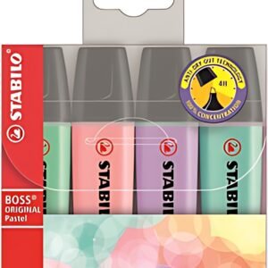 STABILO Surligneur BOSS ORIGINAL Pastel, étui de 4