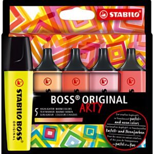 STABILO Surligneur BOSS ORIGINAL, étui carton ARTY de 5