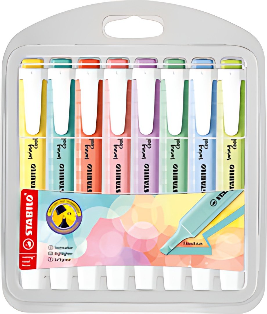 STABILO Surligneur swing cool Pastel, étui en PET de 8