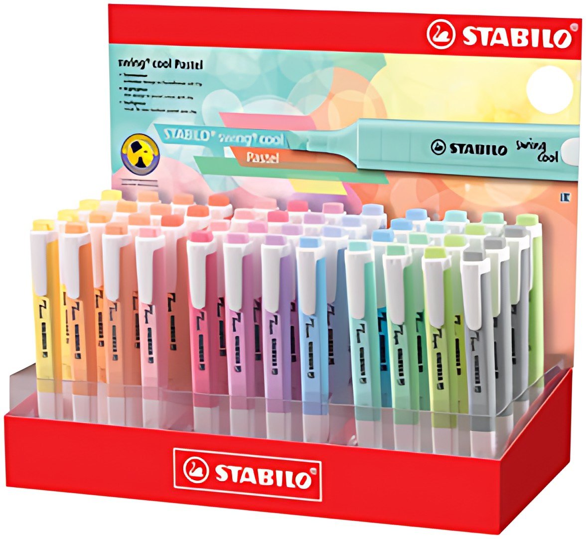 STABILO Surligneur swing cool Pastel, présentoir de 48